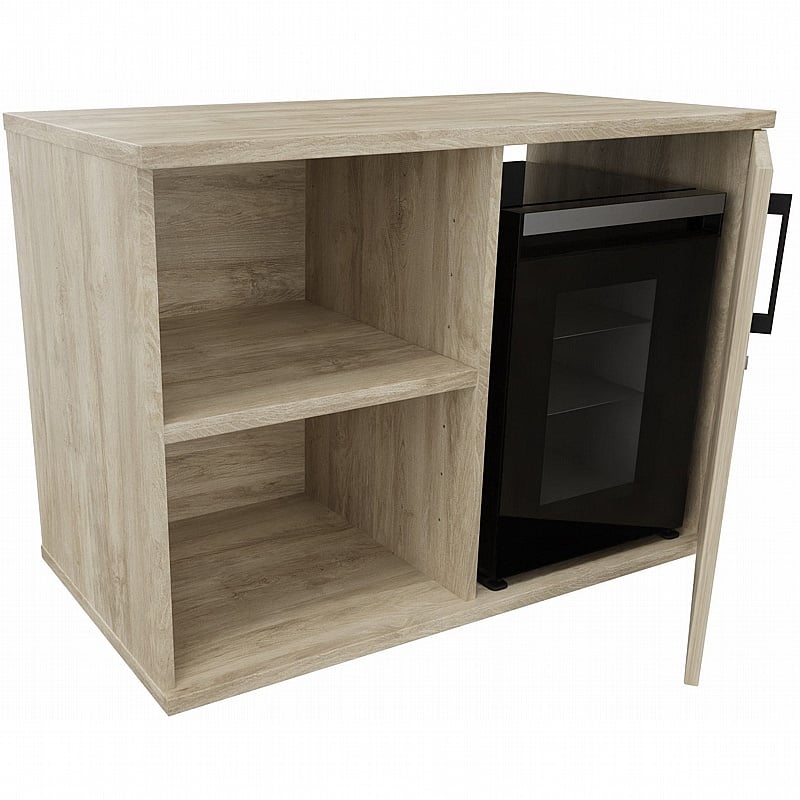 Unified Compact Fridge Credenza Unit - Office Storage