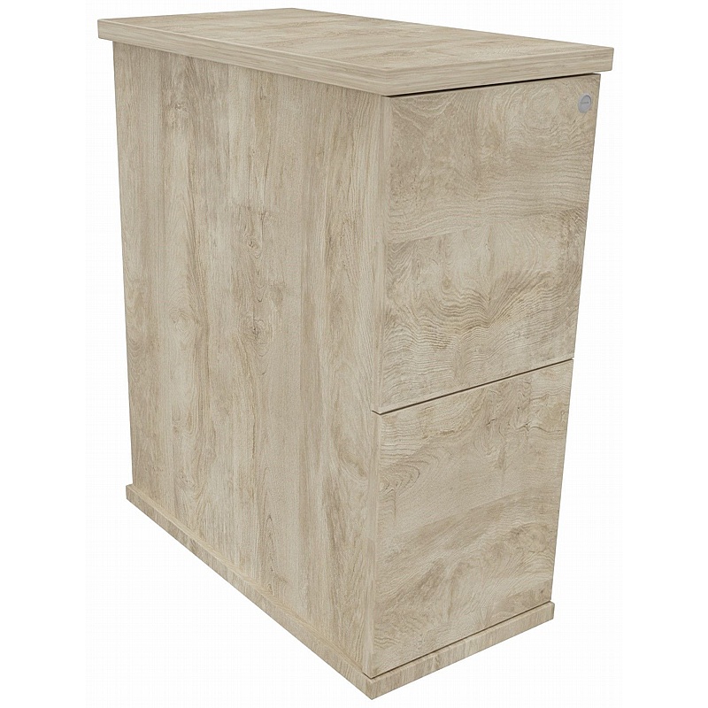 Unified Flush Narrow Desk High Pedestals - Office Storage