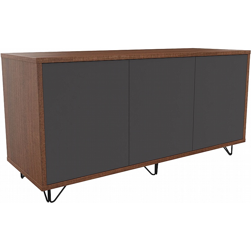 Boss Design Contract 3 Door Desk High Credenza with Wire Feet - Office Storage