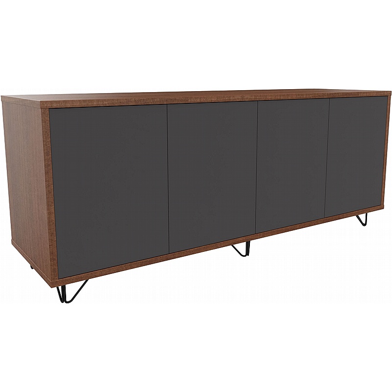 Boss Design Contract 4 Door Desk High Credenza with Wire Feet - Office Storage