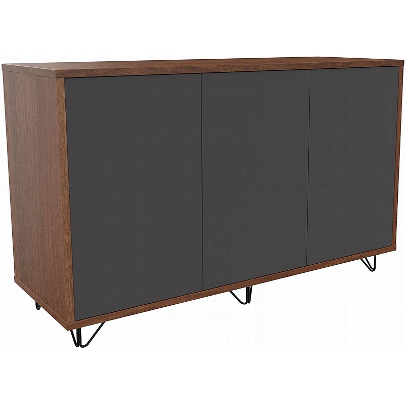 Boss Design Contract 3 Door Tall Credenza with Wire Feet - Office Storage