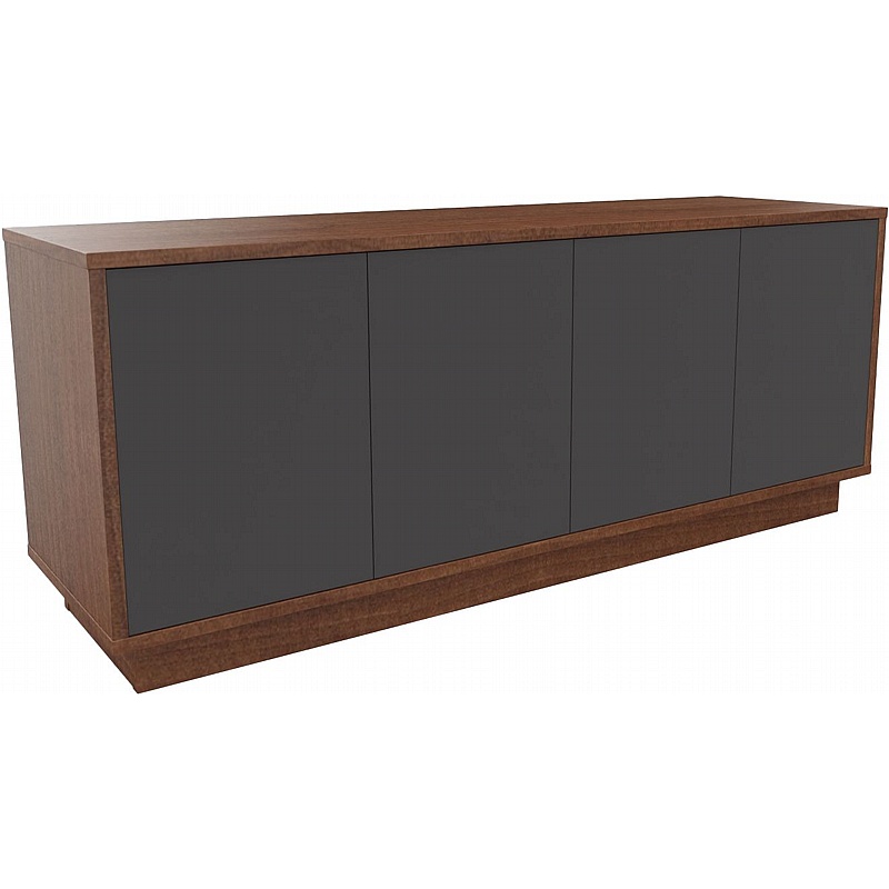 Boss Design Contract 4 Door Desk High Credenza with Plinth Base - Office Storage