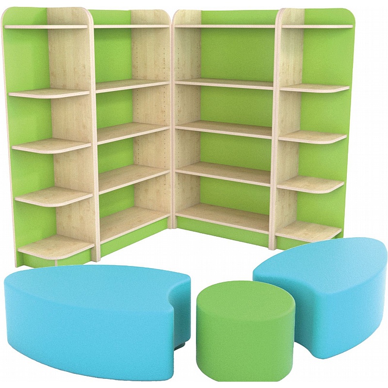 KubbyClass Library Instant Reading Corner Bundle - School Furniture