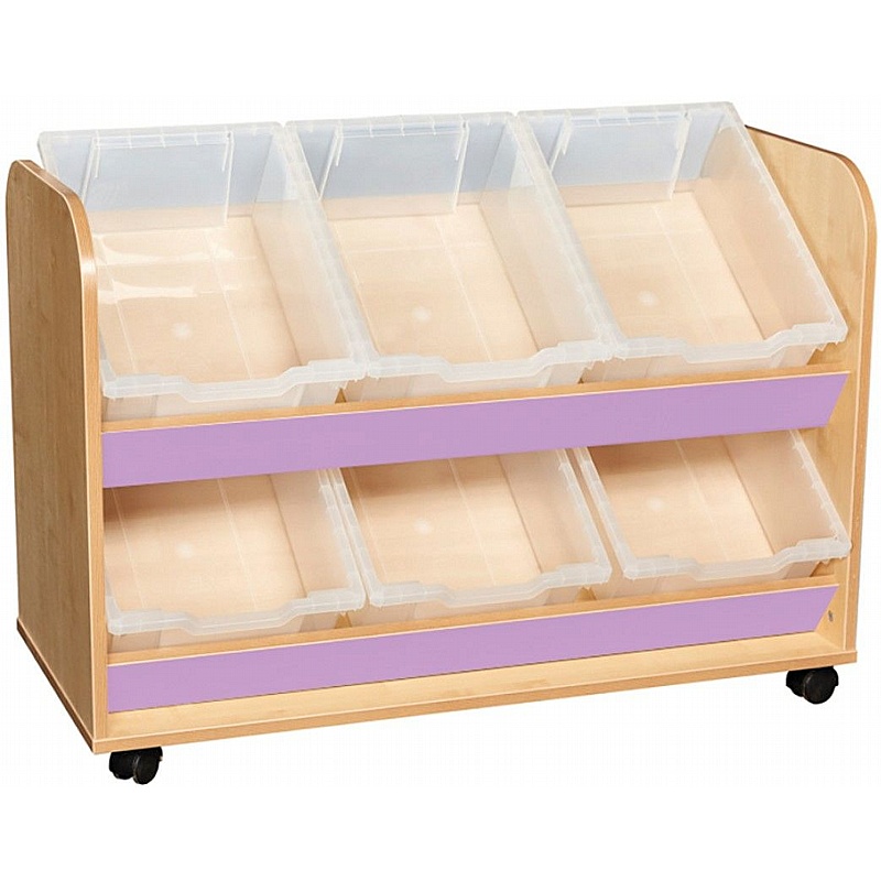 KubbyClass Library 2 Tier Easy Access Tray Tilt - School Furniture