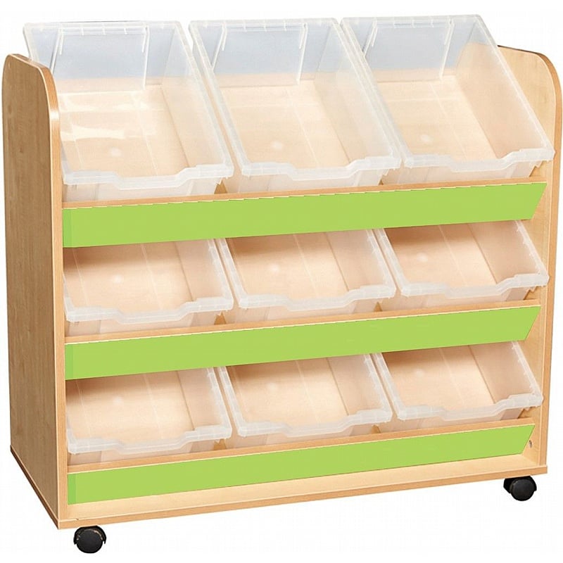 KubbyClass Library 3 Tier Easy Access Tray Tilt - School Furniture