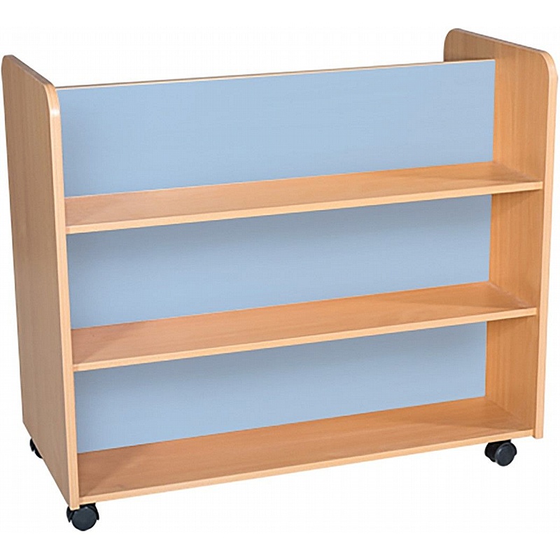 KubbyClass Mobile Library Double Sided Bookcase - School Furniture