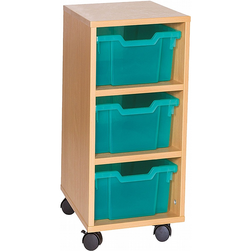 EduStore Single Column 3 Deep Tray Storage - School Furniture