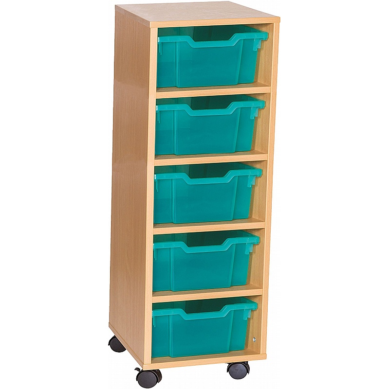 EduStore Single Column 5 Deep Tray Storage - School Furniture