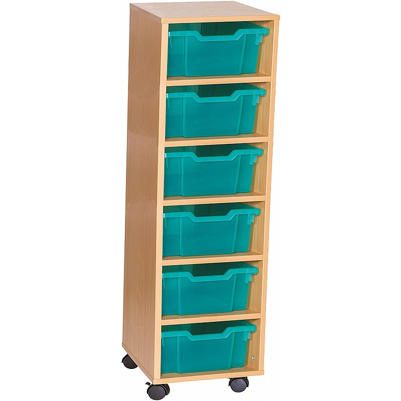 EduStore Single Column 6 Deep Tray Storage - School Furniture