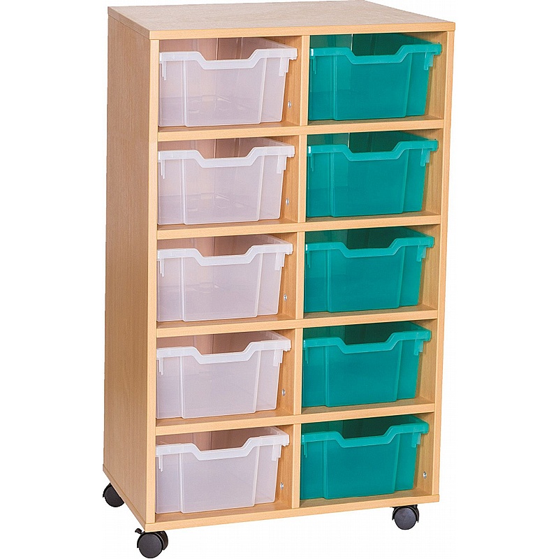 EduStore Double Column 10 Deep Tray Storage - School Furniture