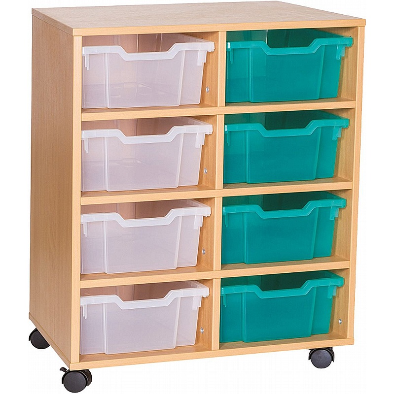 EduStore Double Column 8 Deep Tray Storage - School Furniture