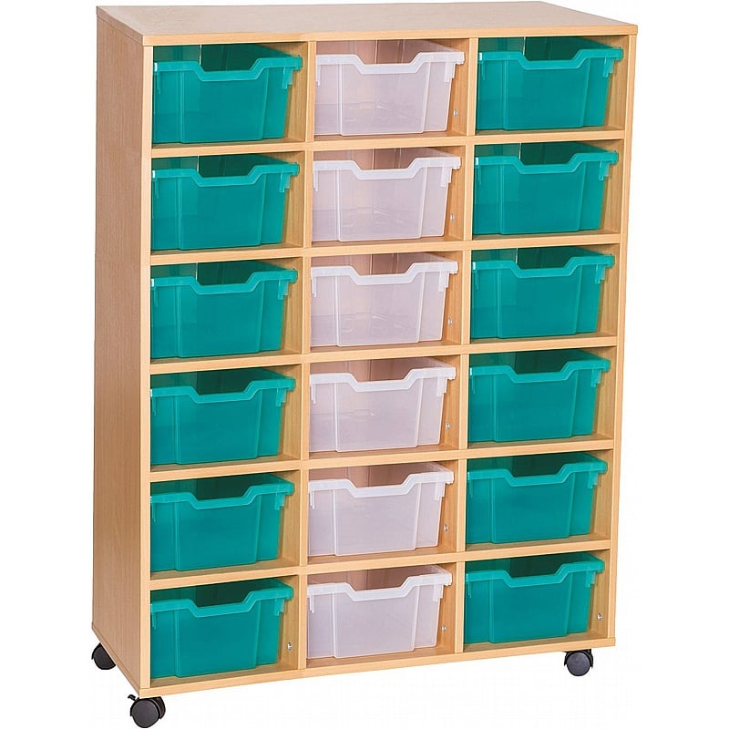 EduStore Triple Column 18 Deep Tray Storage - School Furniture