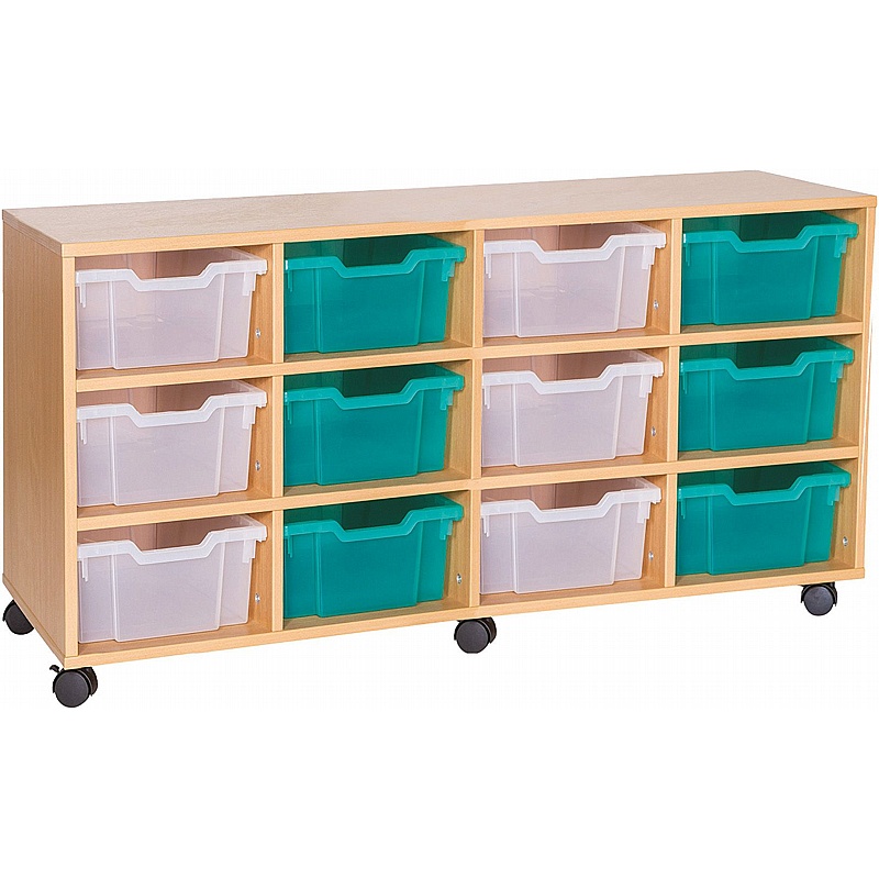 EduStore Quad Column 12 Deep Tray Storage - School Furniture