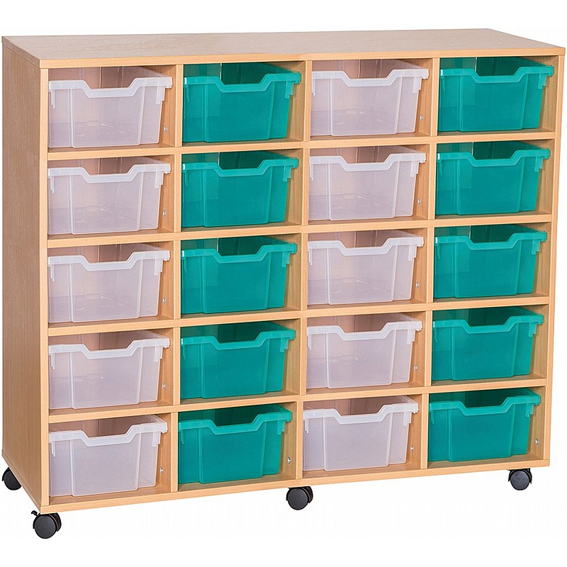 EduStore Quad Column 20 Deep Tray Storage - School Furniture