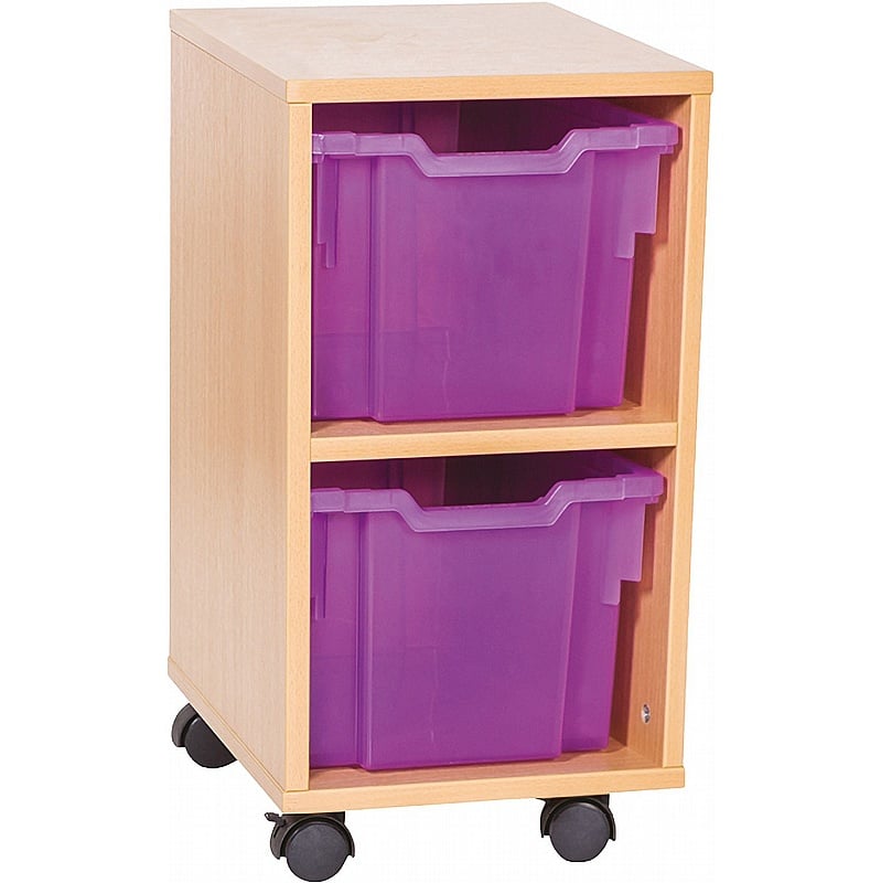 EduStore Single Column 2 Extra Deep Tray Storage - School Furniture