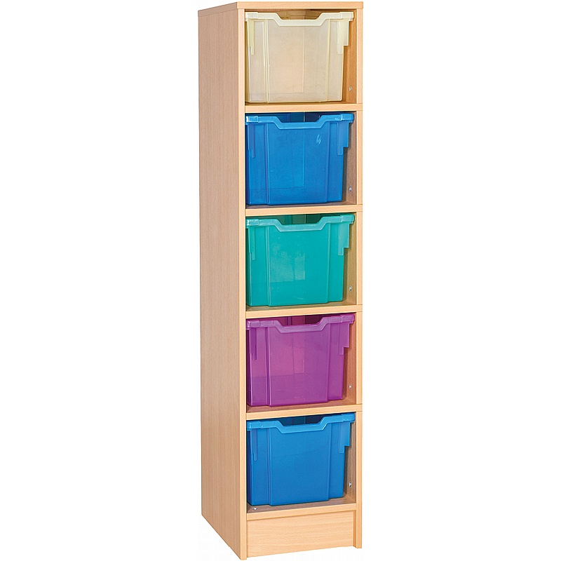 EduStore Static Single Column 5 Extra Deep Tray Storage - School Furniture