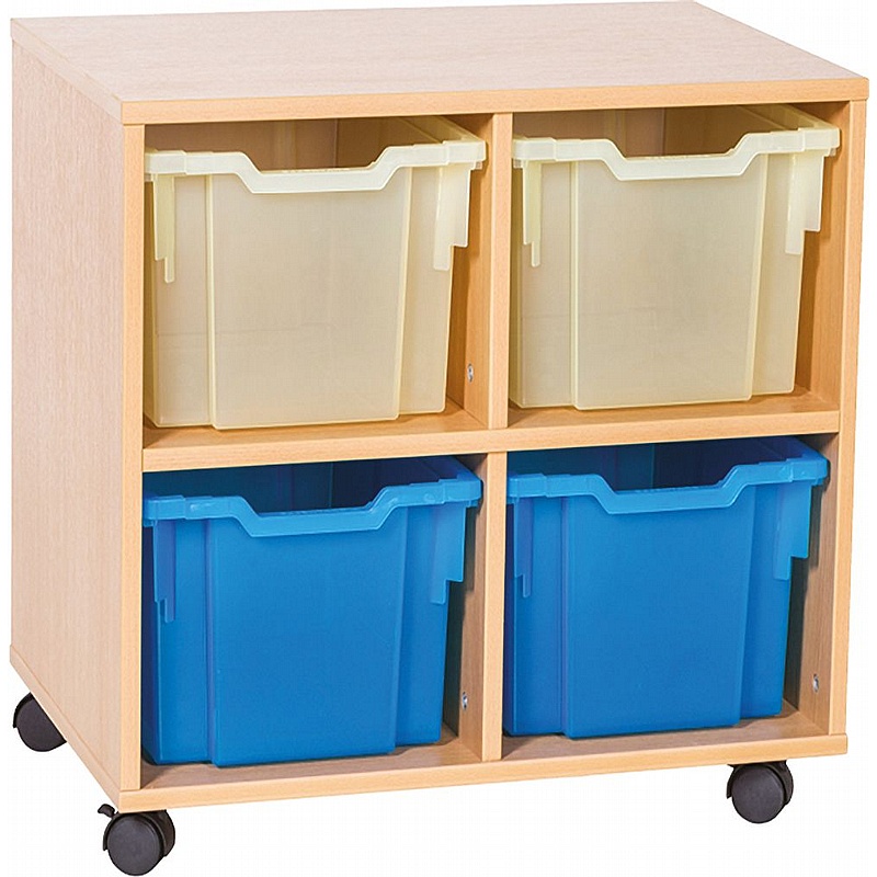 EduStore Double Column 4 Extra Deep Tray Storage - School Furniture