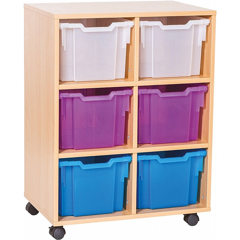 EduStore Double Column 6 Extra Deep Tray Storage - School Furniture