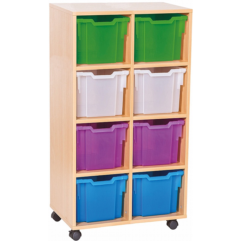 EduStore Double Column 8 Extra Deep Tray Storage - School Furniture