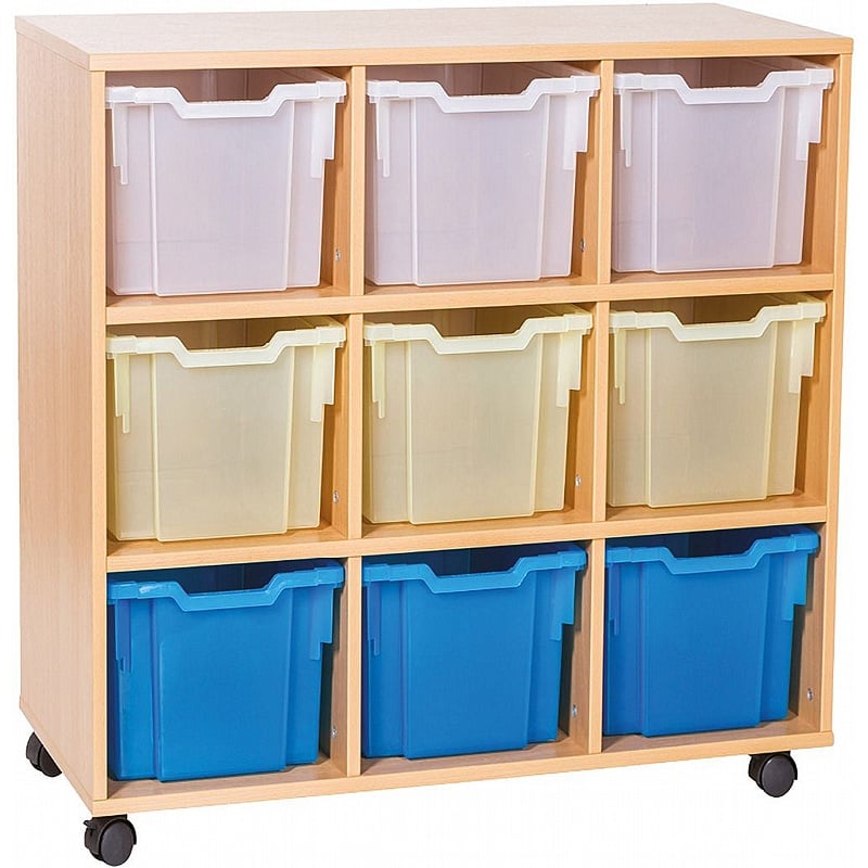 EduStore Triple Column 9 Extra Deep Tray Storage - School Furniture