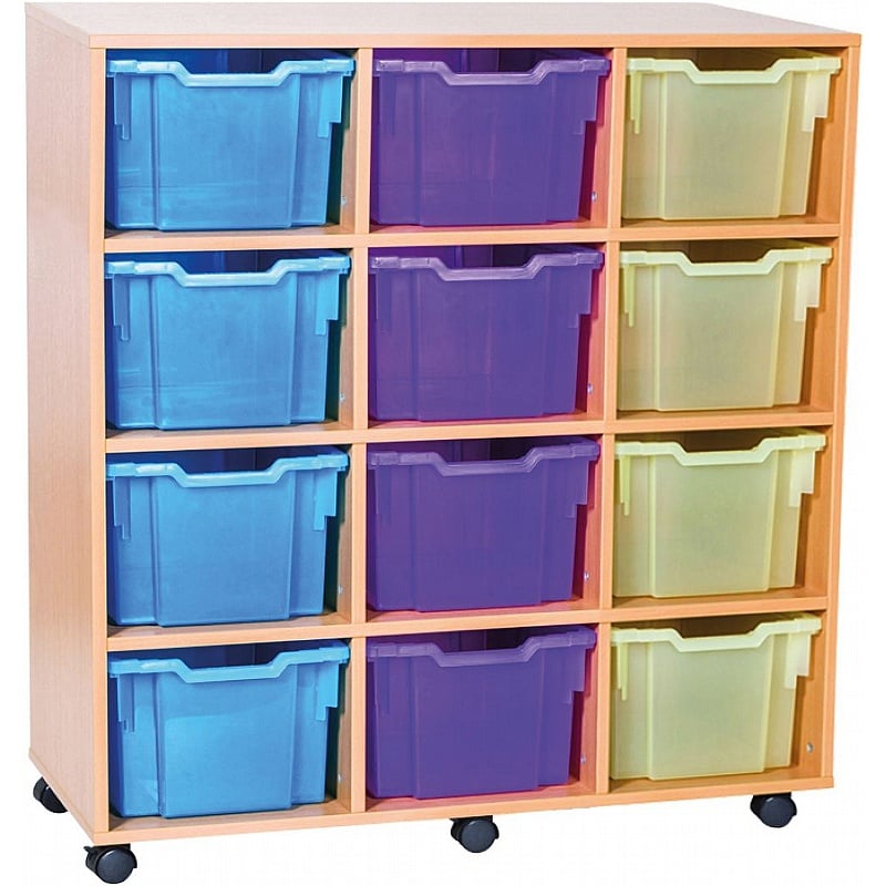 EduStore Triple Column 12 Extra Deep Tray Storage - School Furniture