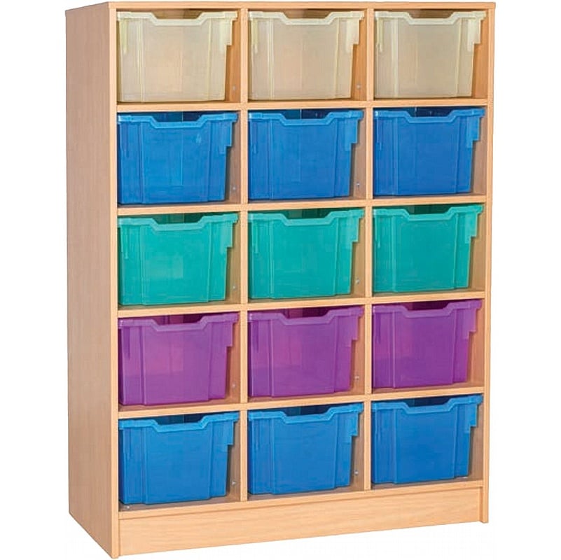 EduStore Static Triple Column 15 Extra Deep Tray Storage - School Furniture