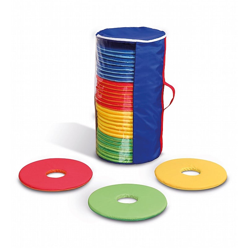 Rainbow Circular Mats Set of 32 with Holdall - School Furniture