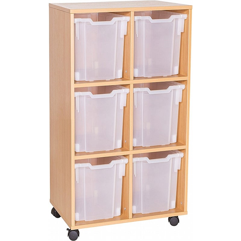 EduStore Double Column 6 Jumbo Tray Storage - School Furniture