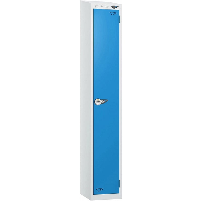 Pure Antibacterial Sloping Top Lockers with Manual Combination Lock - Office Storage