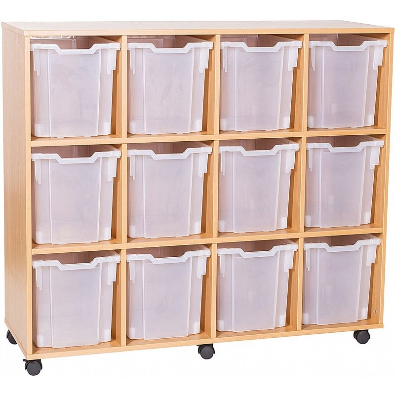 EduStore Quad Column 12 Jumbo Tray Storage - School Furniture