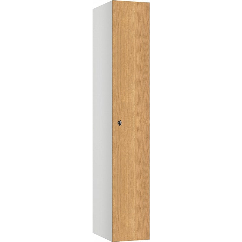 Pure Shield Antibacterial SGL Wood Effect Door Lockers with Hasp and Staple Lock - Office Storage