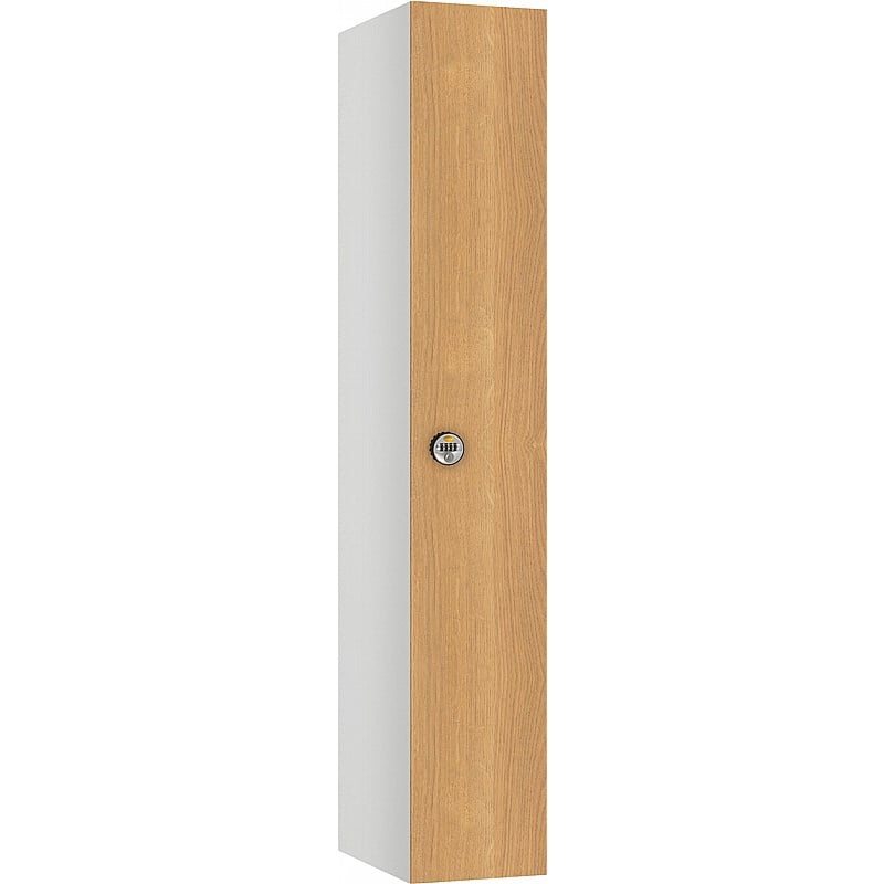 Pure Shield Antibacterial SGL Wood Effect Door Lockers with Manual Combination Lock - Office Storage