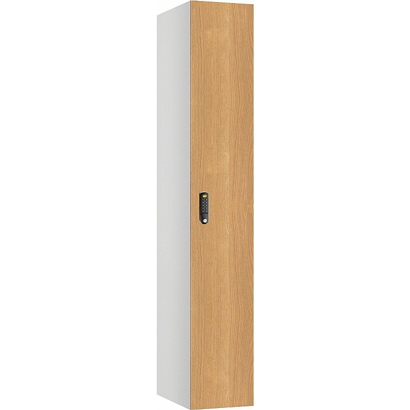 Pure Shield Antibacterial SGL Wood Effect Door Lockers with Digital Combination Lock - Office Storage