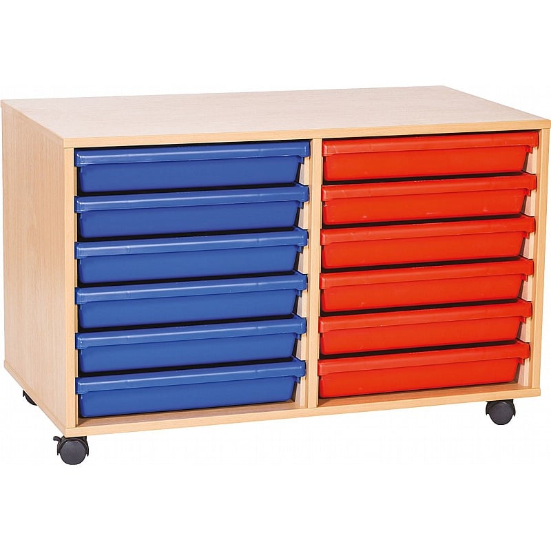 EduStore Double Column 12 A3 Tray Storage - School Furniture