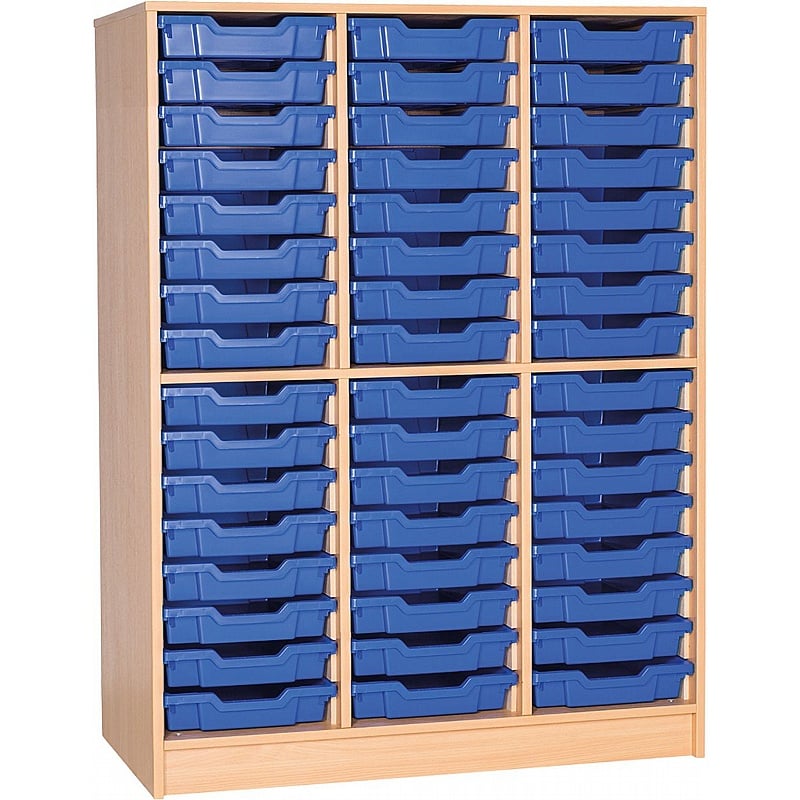 EduStore Triple Column 48 Shallow Tray Tall Storage - School Furniture