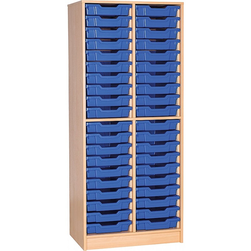 EduStore Double Column 40 Shallow Tray Tall Storage - School Furniture