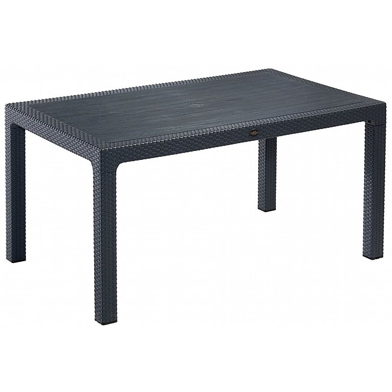 Canterbury Rattan Rectangular Polypropylene Bistro Table - Breakout & Canteen