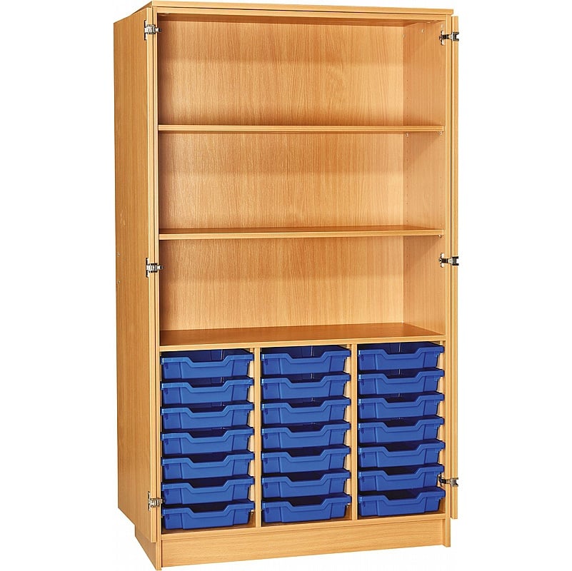 EduStore Triple Column 21 Shallow Tray Combination Cupboards - School Furniture