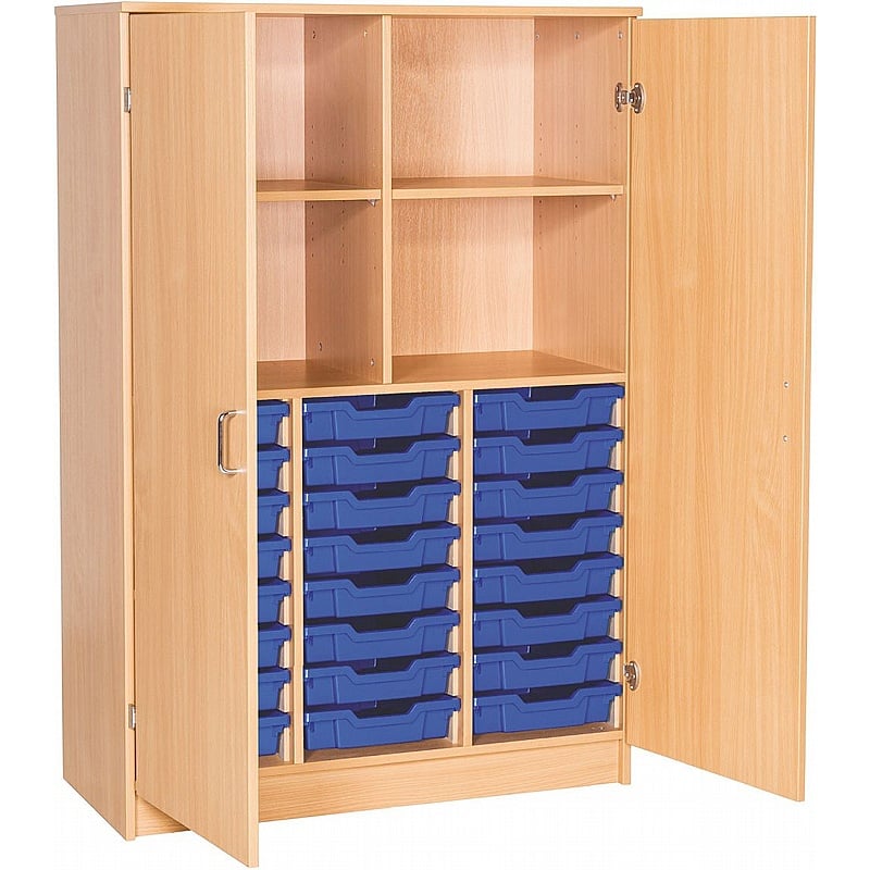 EduStore Triple Column 24 Shallow Tray Combination Cupboards - School Furniture