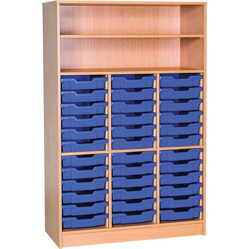 EduStore Triple Column 36 Shallow Tray Combination Storage - School Furniture