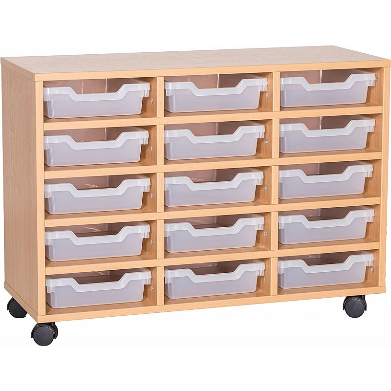 Cubby Triple Column 15 Shallow Tray Storage - School Furniture