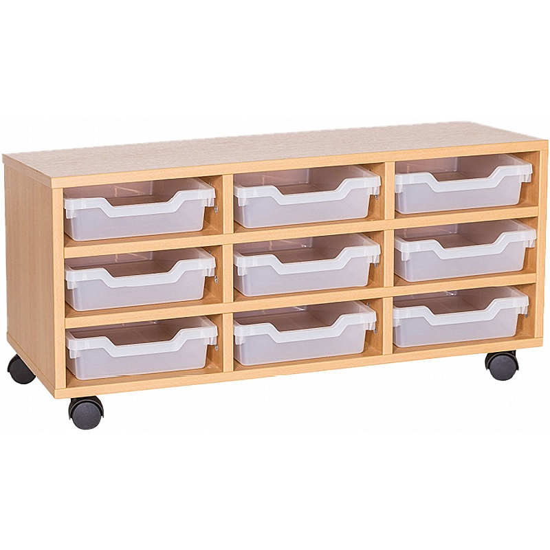 Cubby Triple Column 9 Shallow Tray Storage - School Furniture