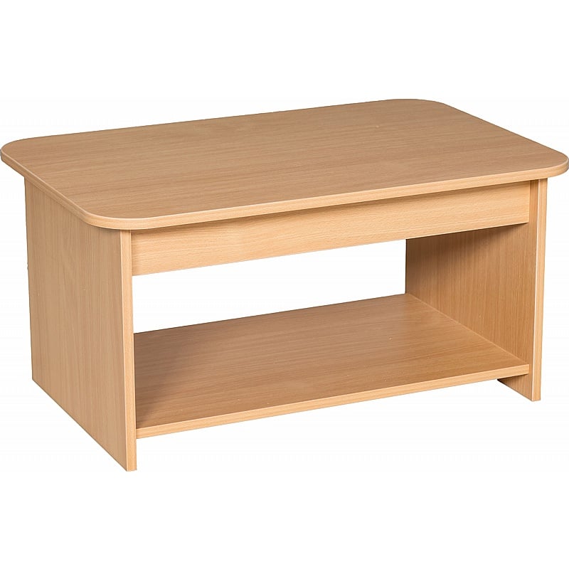 Campus Curve Rectangular Panel End Coffee Tables - Reception Area