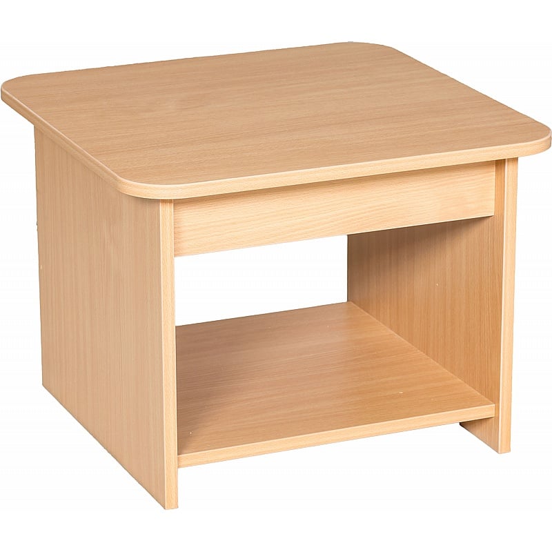 Campus Curve Square Panel End Coffee Tables - Reception Area