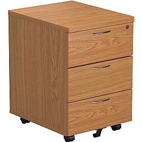 Office Essentials Wooden 3 Drawer Low Under Desk Mobile Pedestals from ...